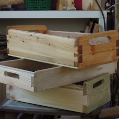 Dovetail boxes, reclaimed wood