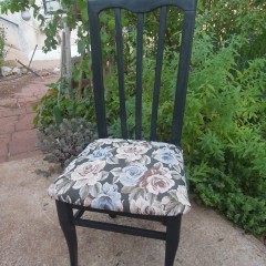 Restored chair - upholstery, milk paint
