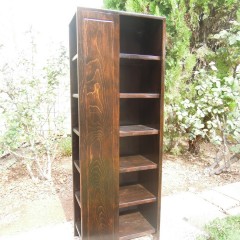 Two-way CD cabinet. Beech, stained